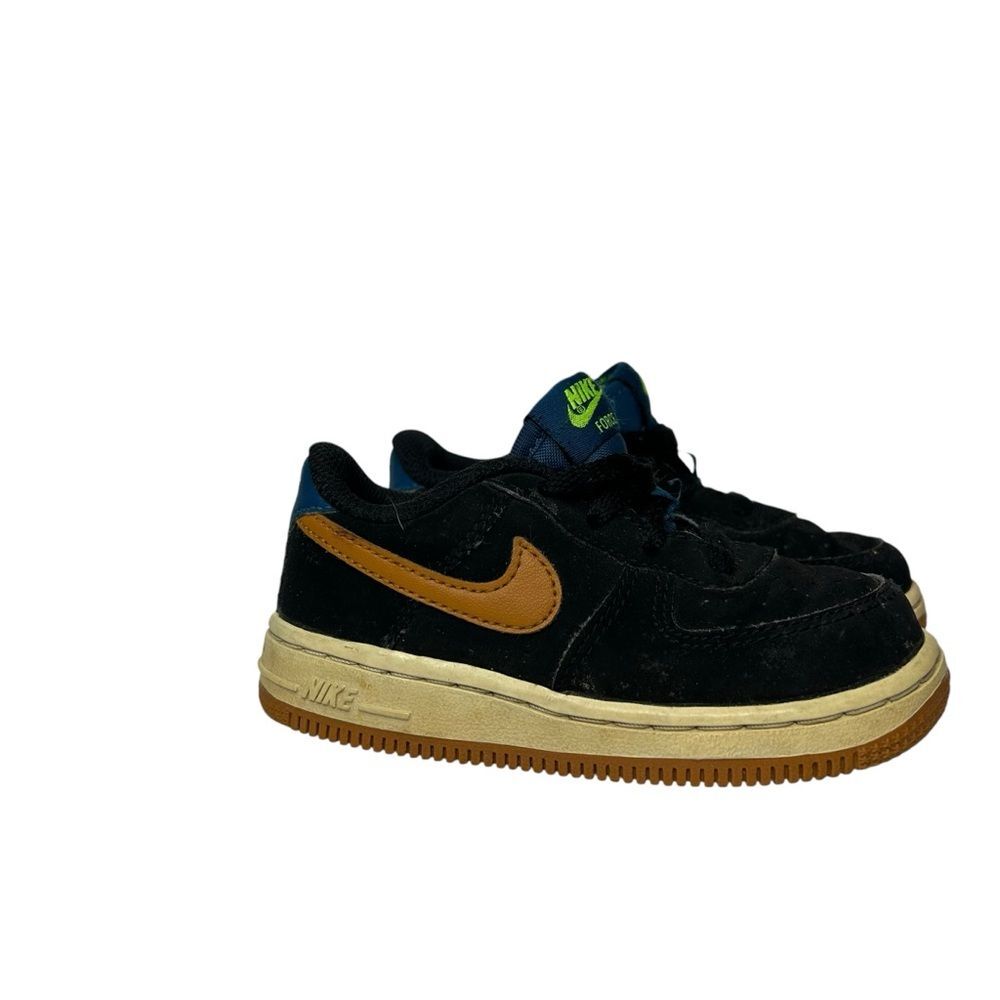 Nike Toddler Air Force 1 Black orchre blue 596730-053
Size 8C
